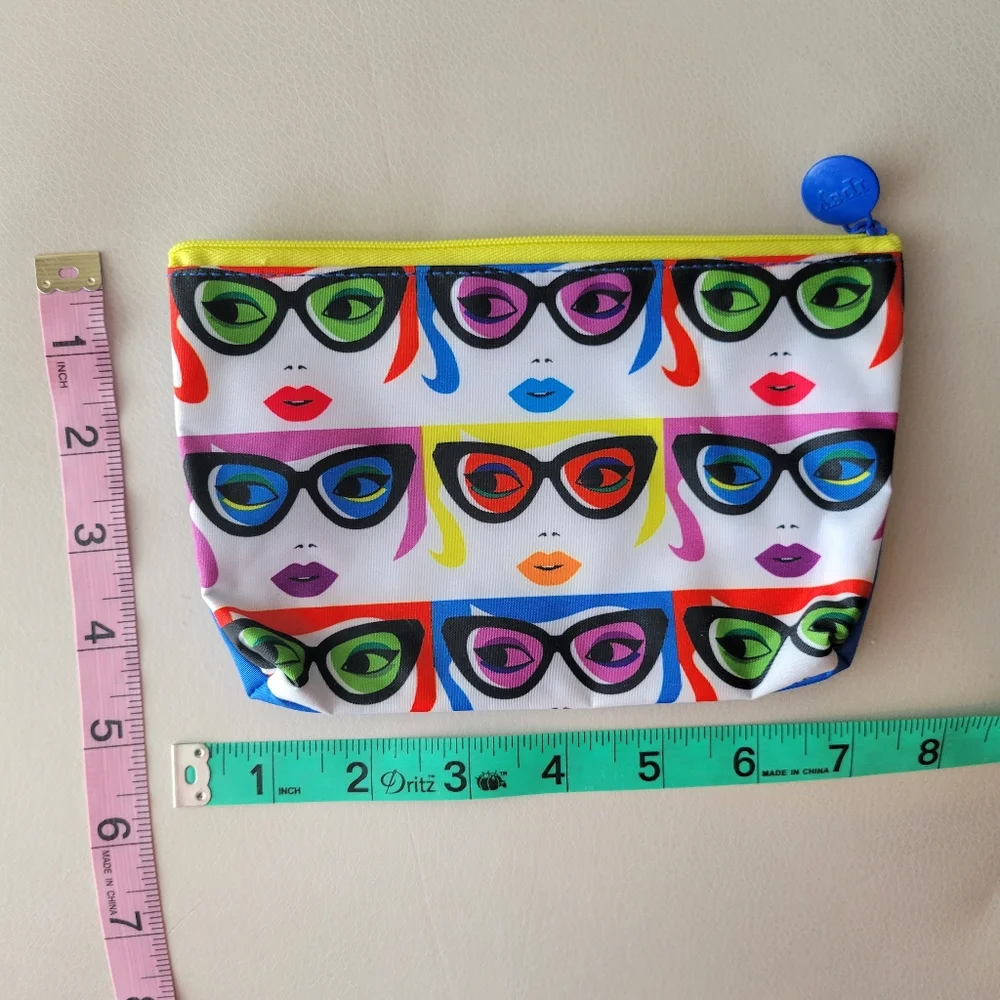 Colorful Ipsy Accessory Pouch ~ Mod Retro Look ~ VGUC ~ Cosmetics, Change Purse